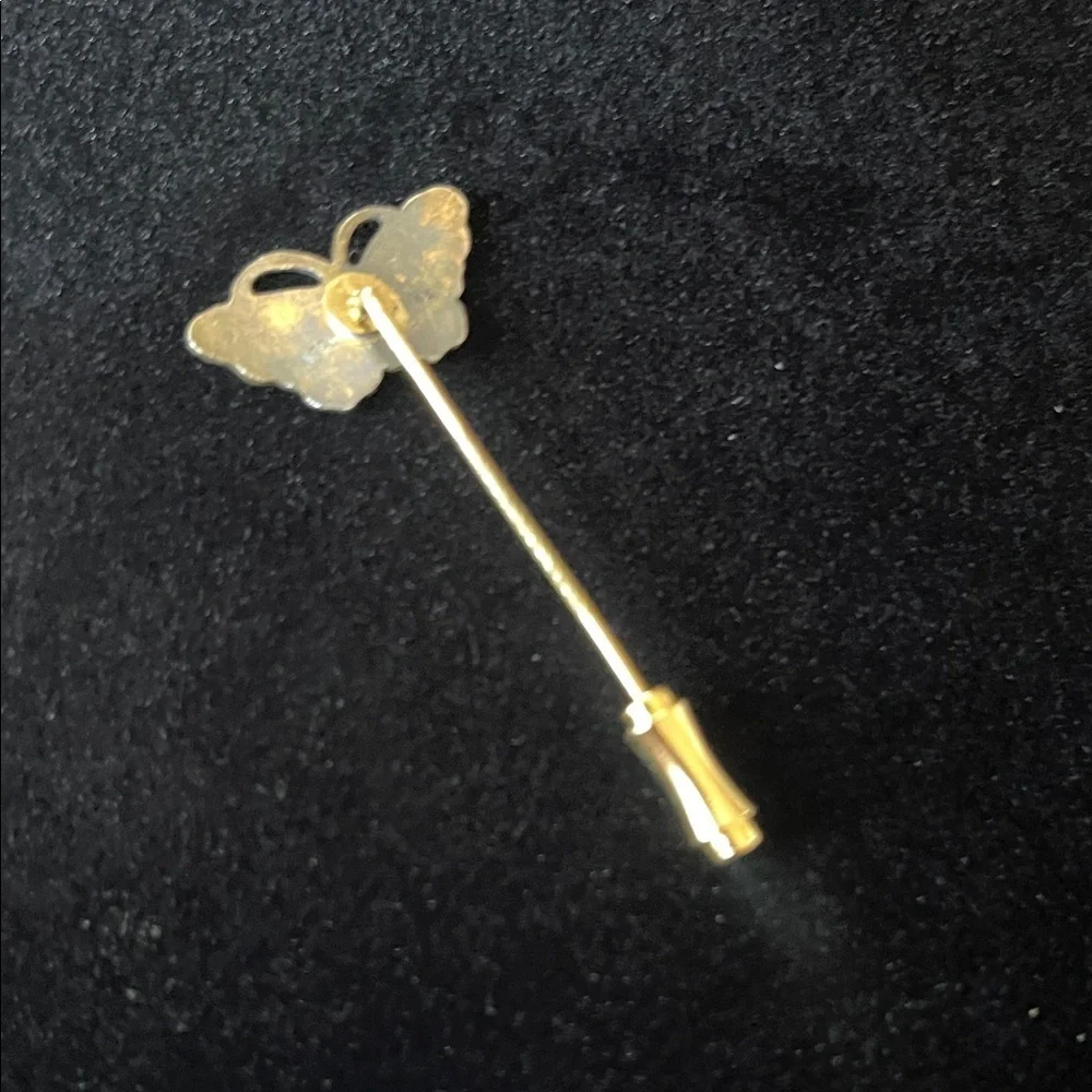 Blue and Gold Butterfly Brooch